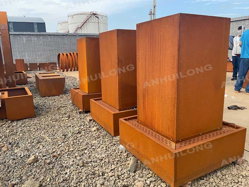 Corten Water Fountain For Garden Art Abu Dhabi