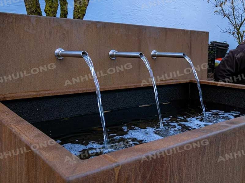 Corten Water Feature For Ornamental Garden Netherlands