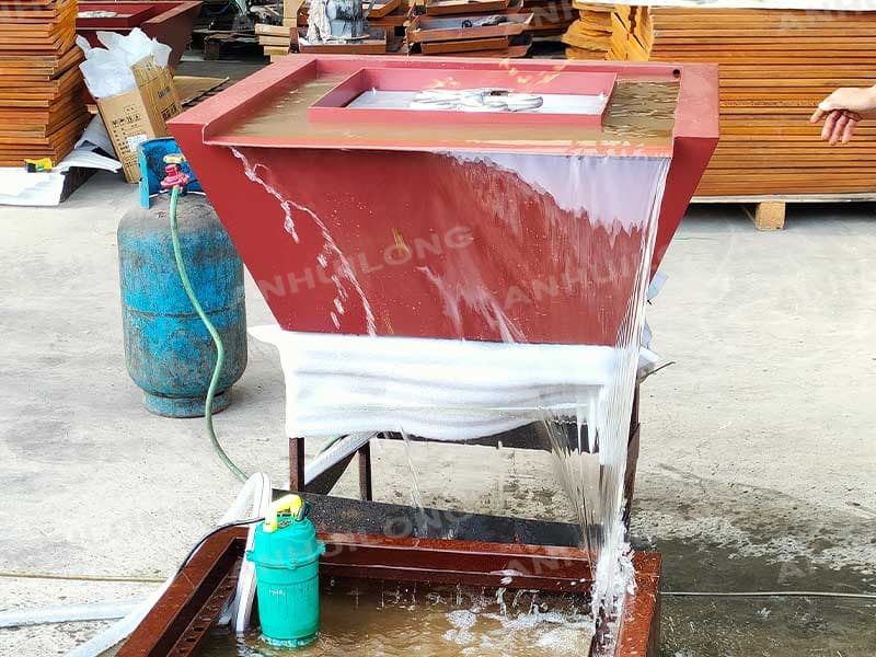 Small Corten Water Fountain For Outdoor Furniture United Kingdom