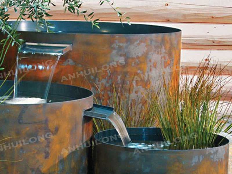 Corten Water Fountain For Garden Design Netherlands
