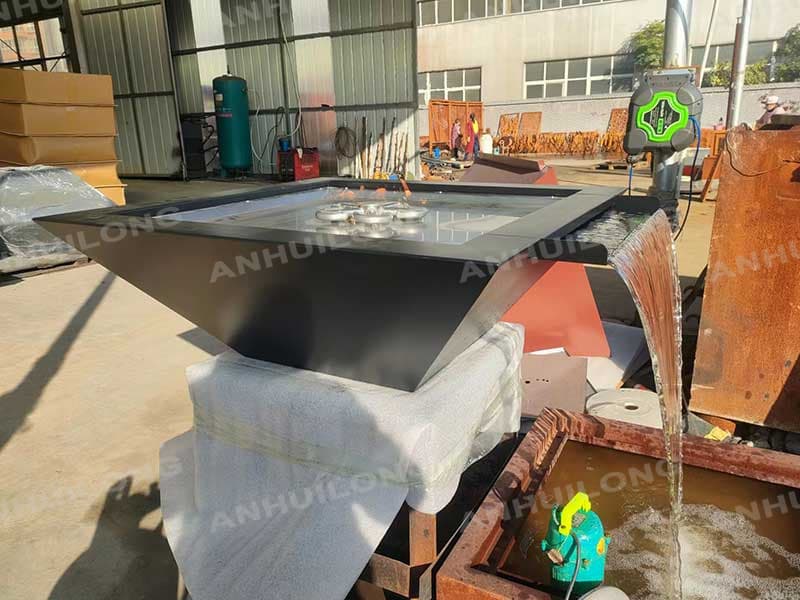 Corten Water Fountain For Municipal Projects United Kingdom