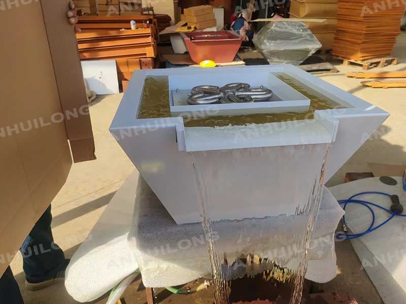 Corten Water Fountain Landscape architecture company Dubai