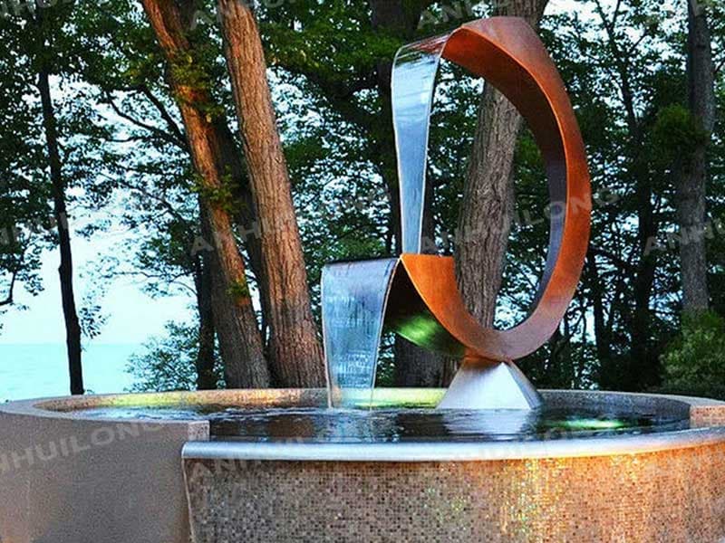 Small Corten Water Fountain For porch America
