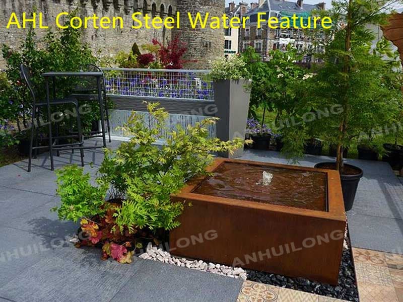 Corten Steel Water Fountain For Ornamental Garden UK
