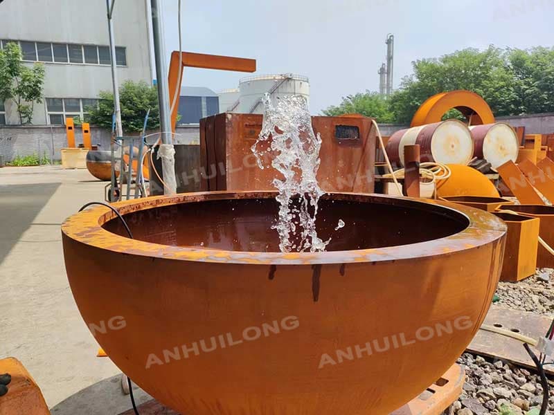 Corten Steel Water Feature For Municipal Projects NZ