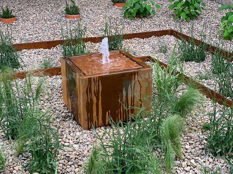 <h3>Custom Made- Corten Steel Water Feature & optional  - Etsy</h3>
