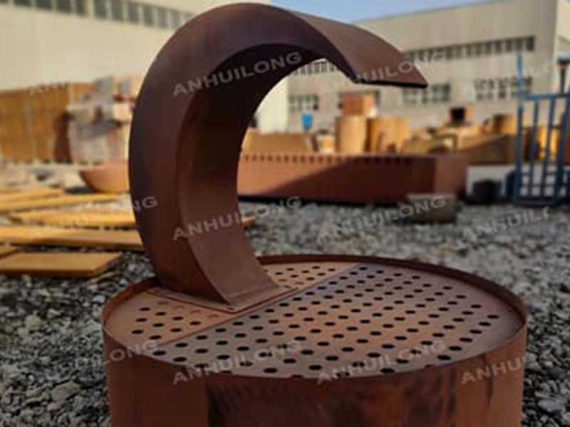 Corten Water Fountain For City Gardens Landscape UAE
